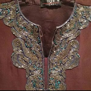 Beautiful Hand Beaded Custom Made Tunic from India